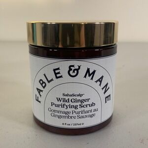 Fable & Mane SahaScalp Wild Ginger Purifying Scrub 8oz New Pink Himalayan Salt
